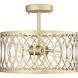 Arelyn 1 Light 13 inch Painted Modern Gold Indoor Semi-Flush Ceiling Light